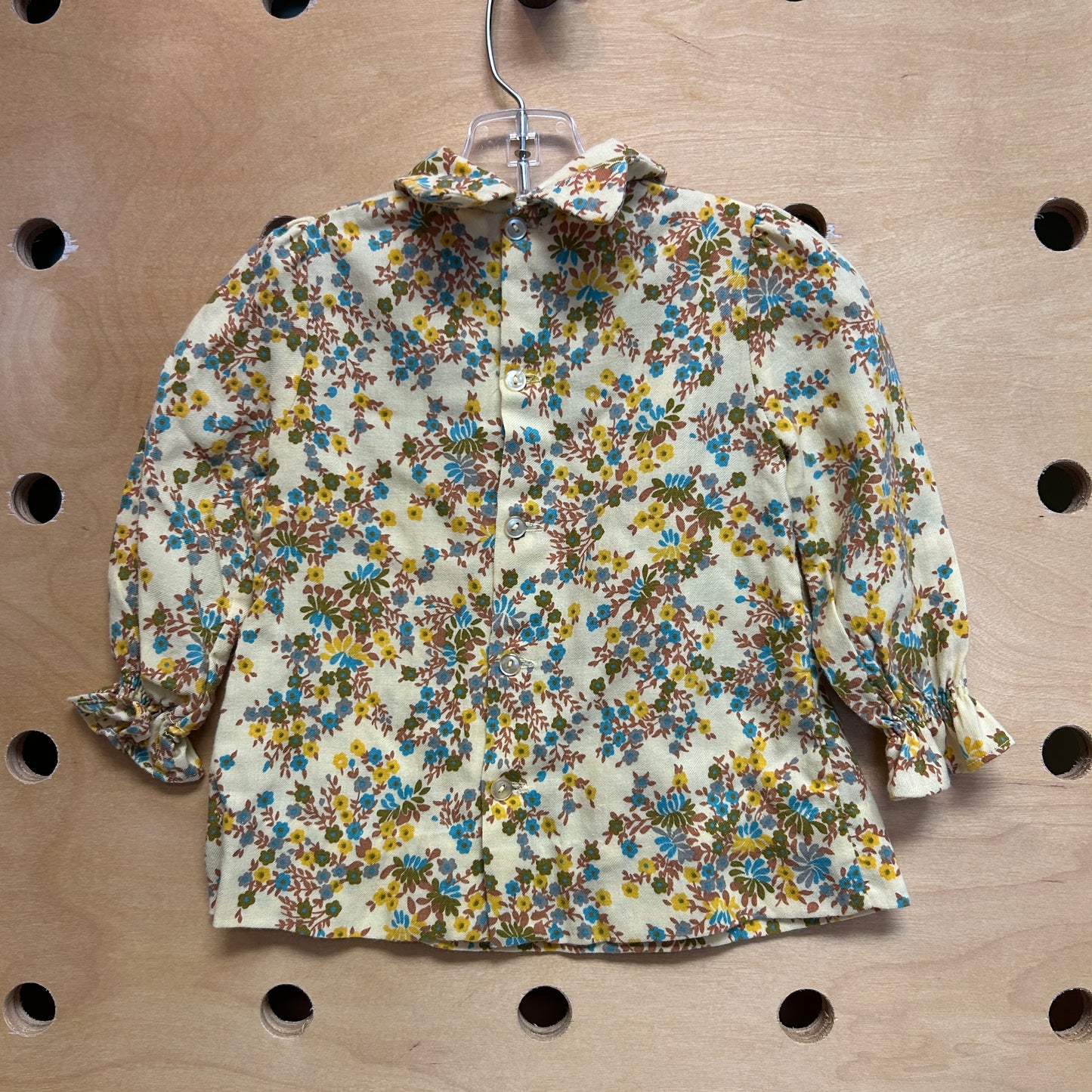 Viyella Yellow Floral Wool Blend Shirt