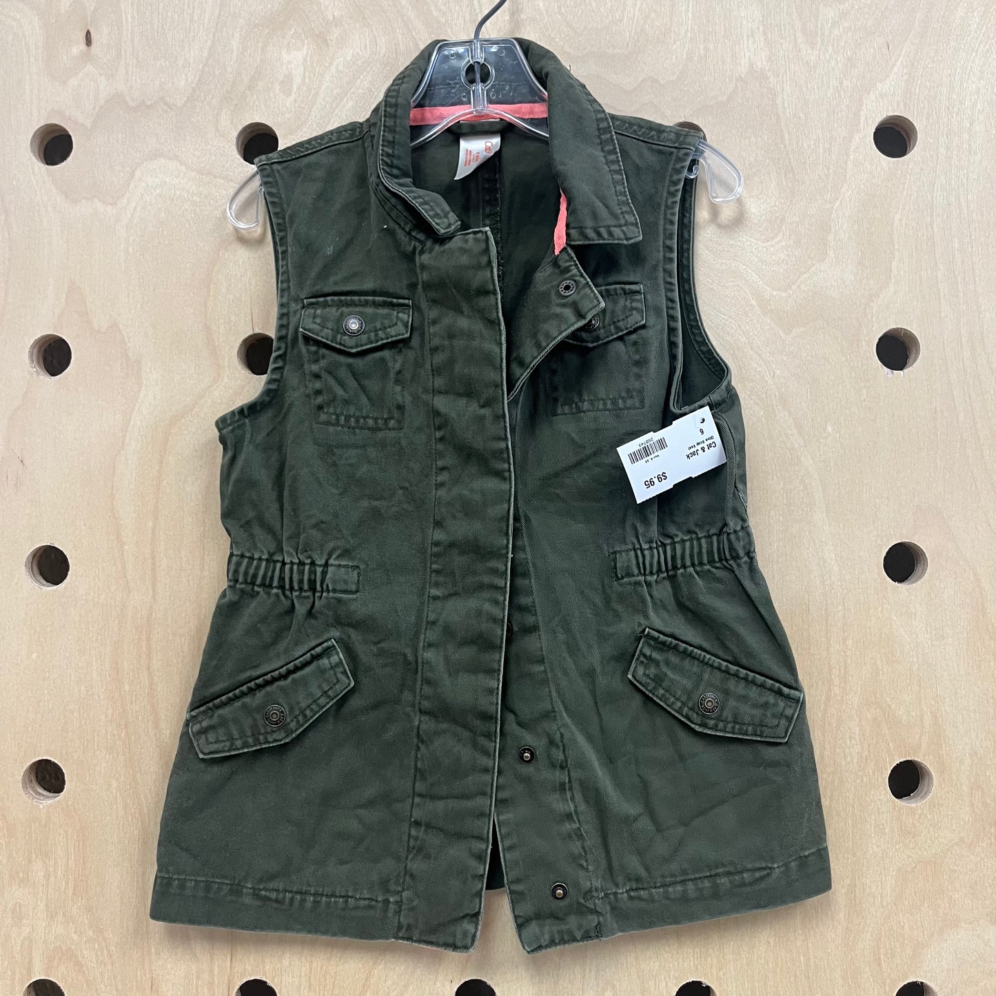 Olive Snap Vest