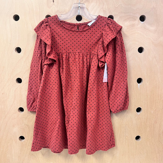 Rust Polka Dot Dress