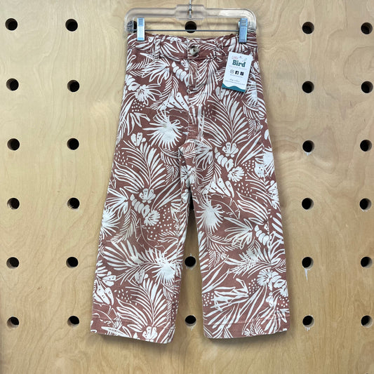 Brown Leaves Wide Leg Denim