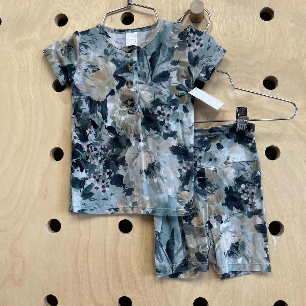 Blue Watercolor Floral Outfit