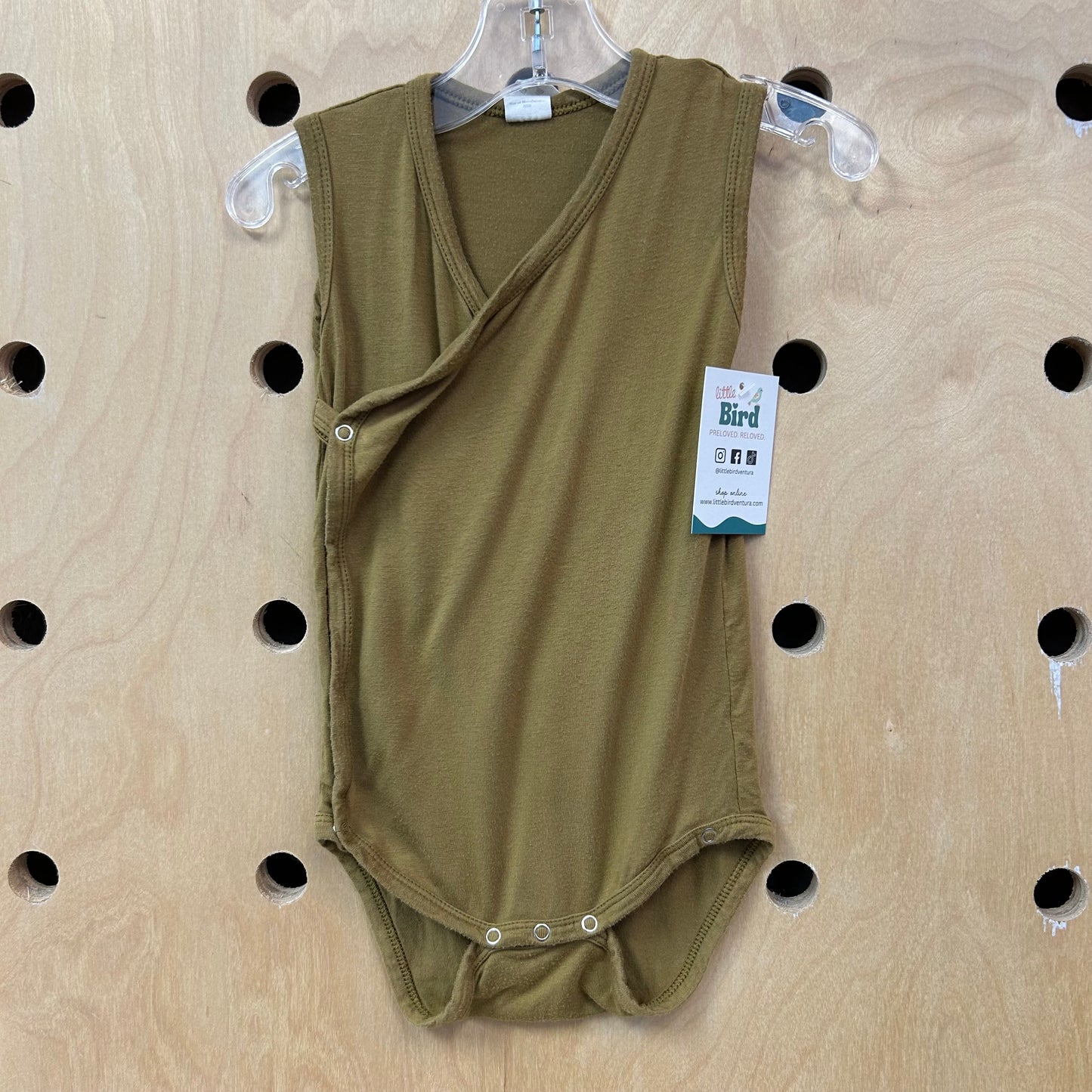 Brown Bamboo Wrap Bodysuit
