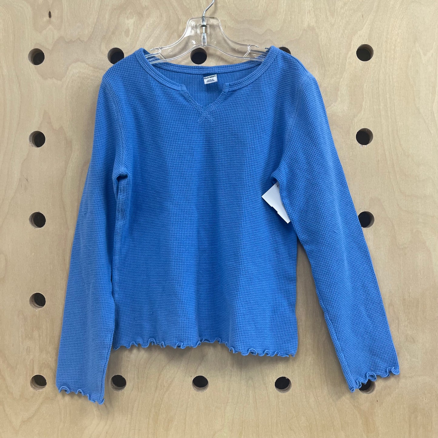 Blue Waffle Lettuce Hem Tee