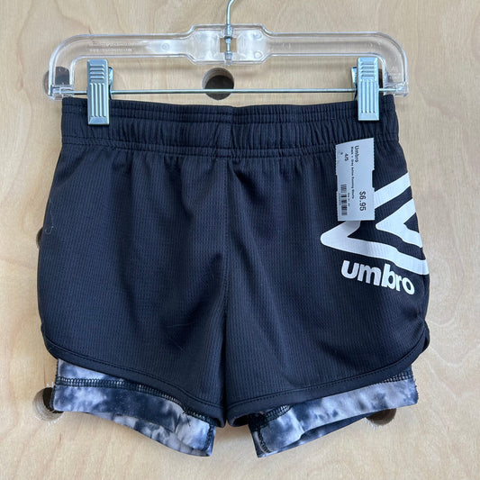 Black + Grey Active Running Shorts