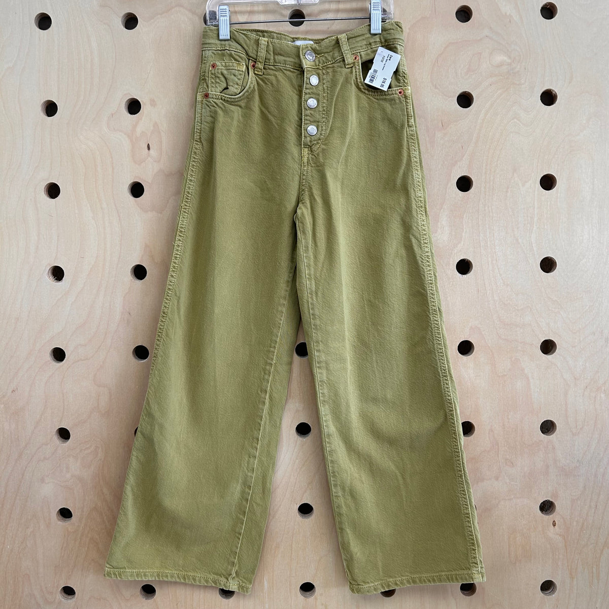 Green Wide Leg Denim