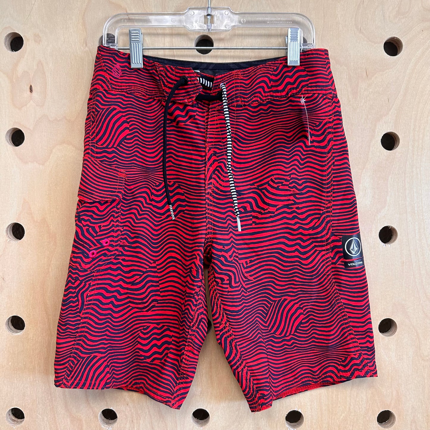 Red & Black Mod Tech Swim Trunks