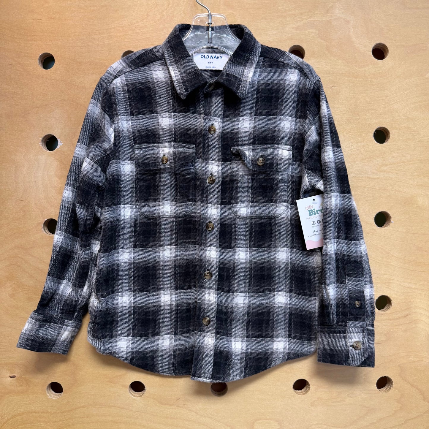Black Plaid Button Up Shirt