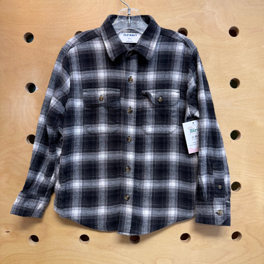 Black Plaid Button Up Shirt