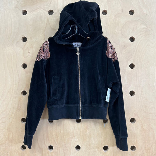 Angel Wings Crop Zip Hoodie