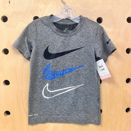 Grey Swooshes Dri Fit Tee