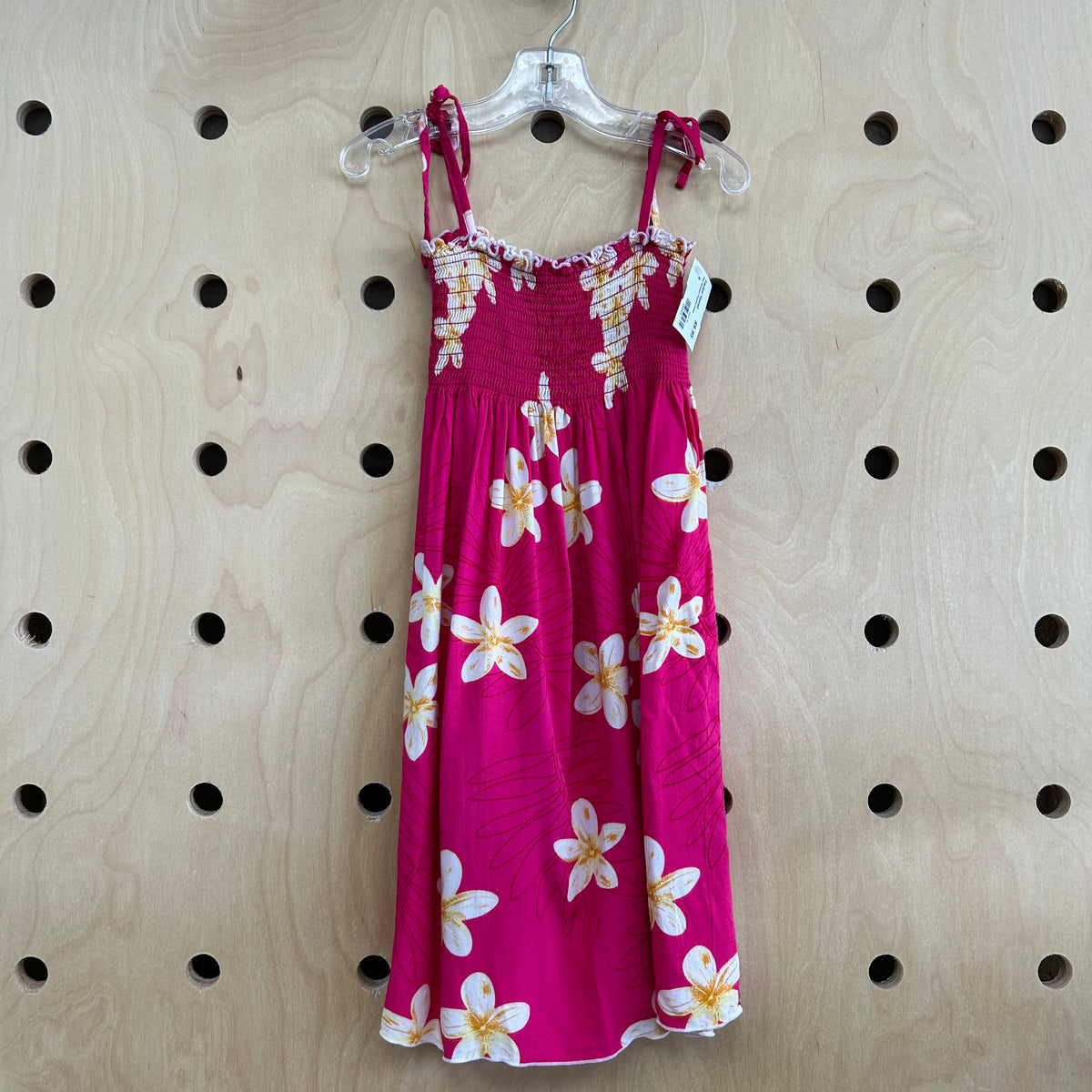 Pink Smocked Plumeria Dress