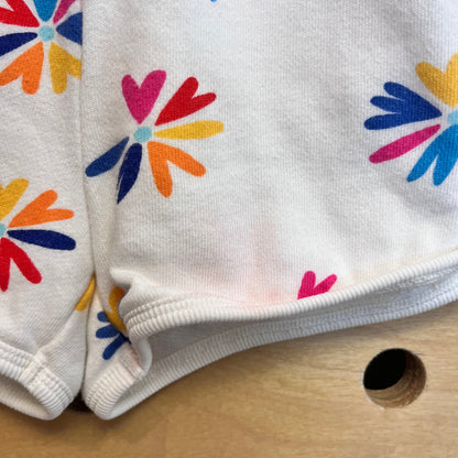 White/Colorful Cotton Shorts