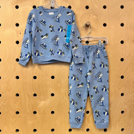 Blue Construction Vehicles Outfit NEW!