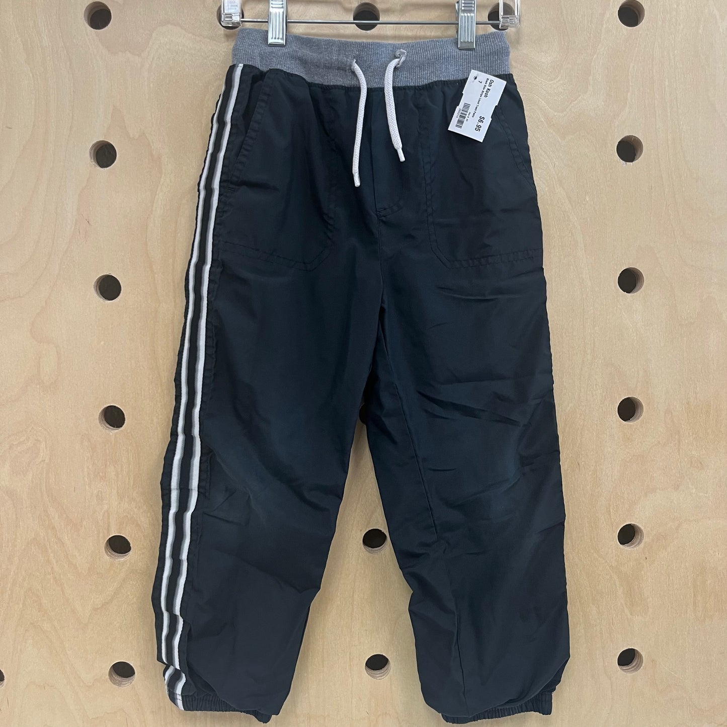Black Side Stripe Lined Track Pants