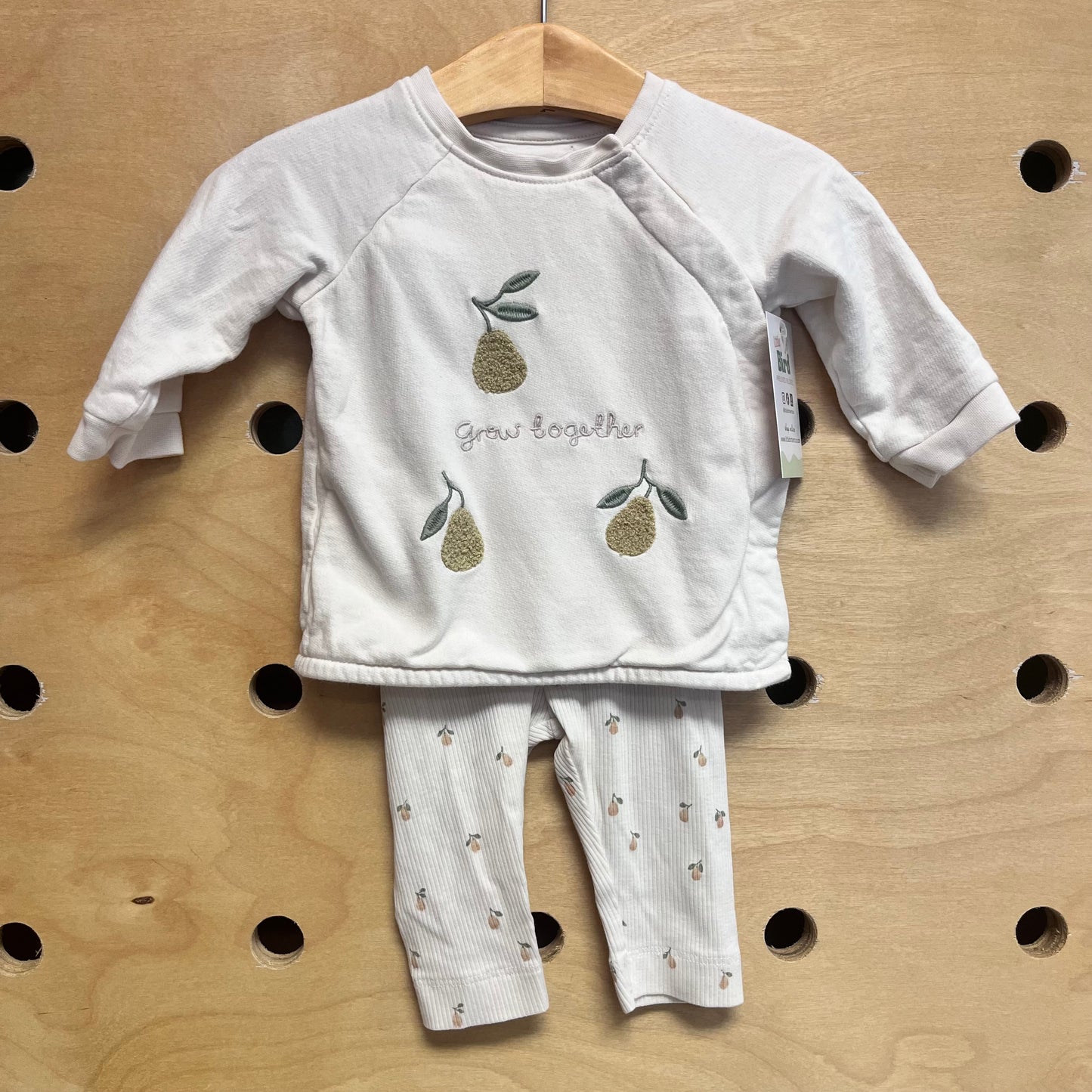 Embroider 'Grow Together' Pear Outfit