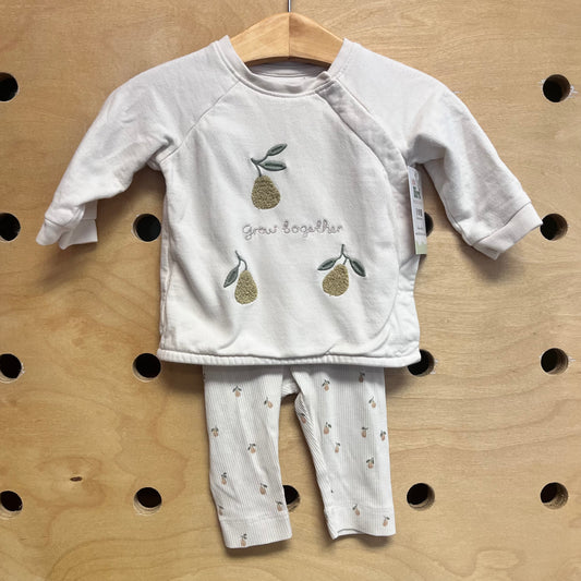 Embroider 'Grow Together' Pear Outfit