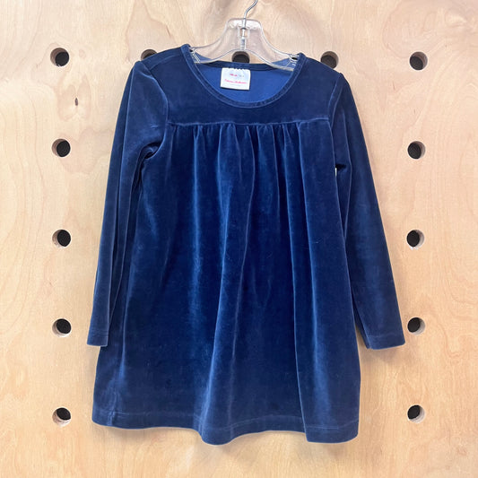 Navy Velour Dress