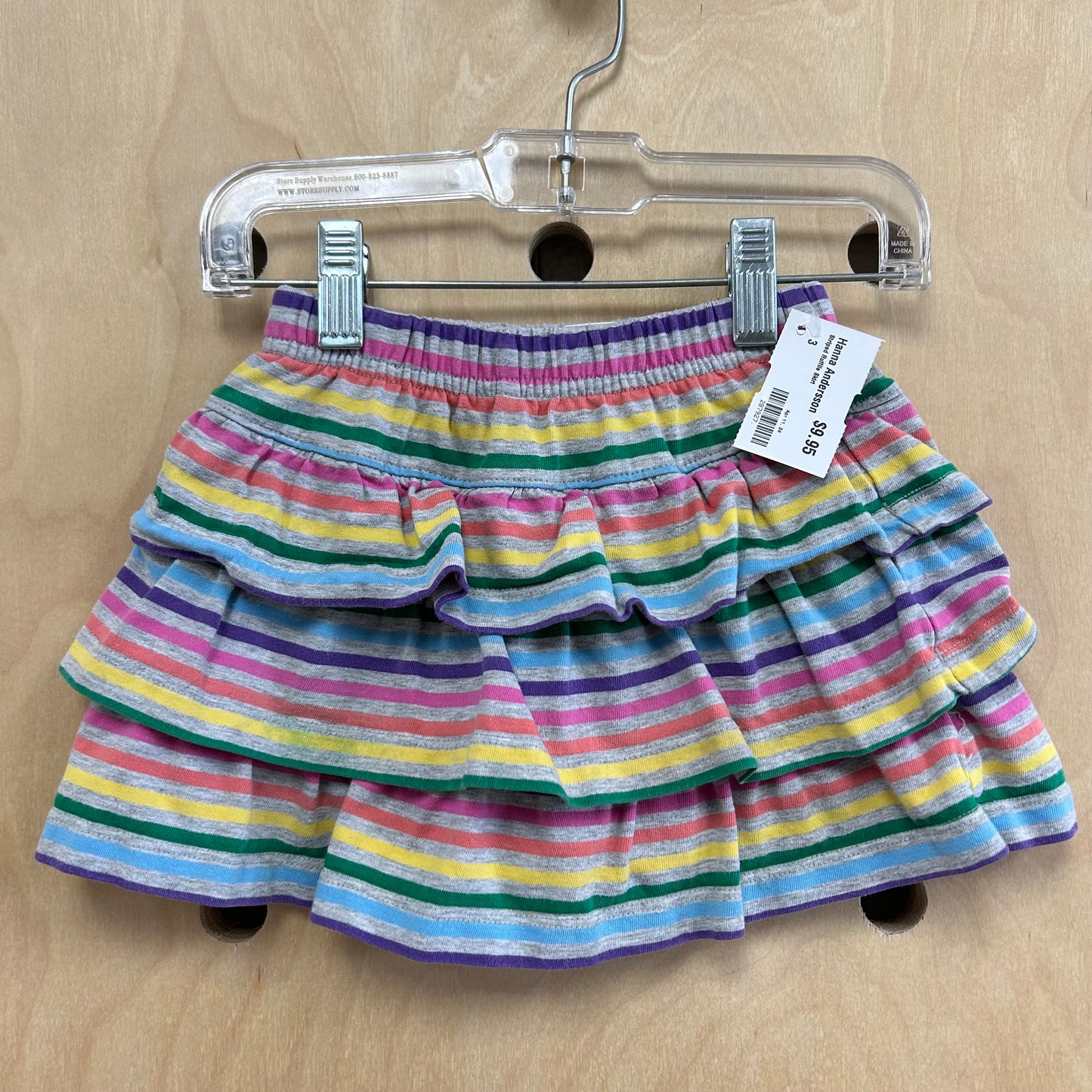 Striped Ruffle Skirt