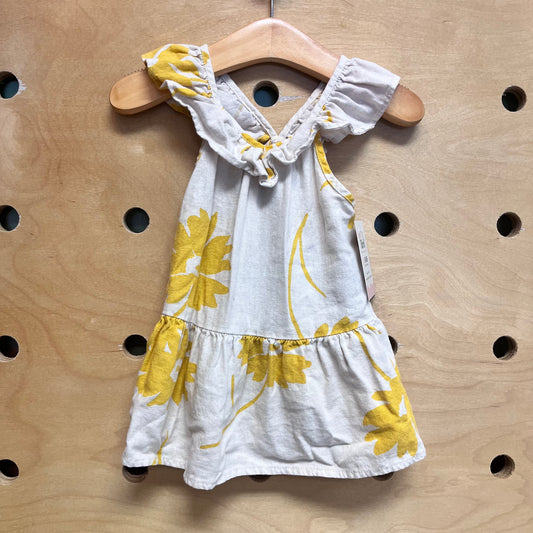 White/Yellow Floral Dress