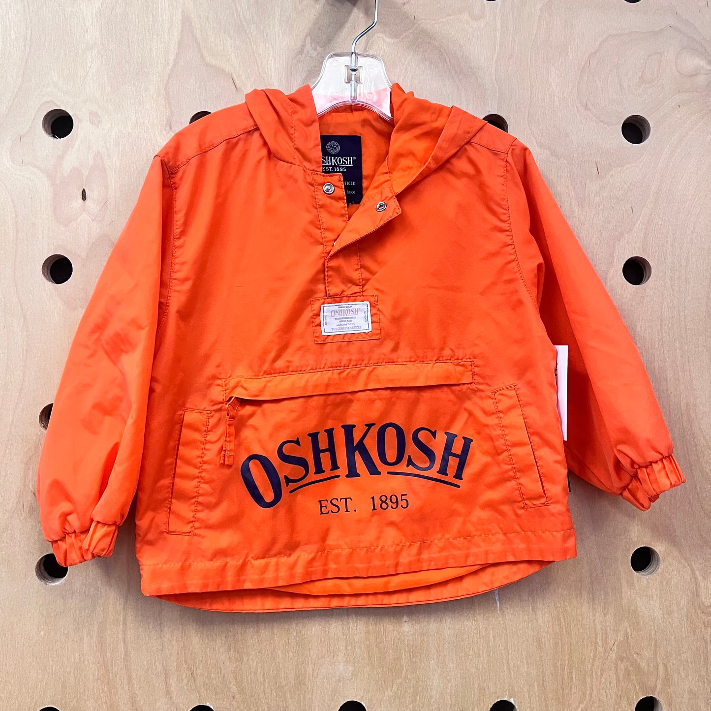 Orange 1/4 Snap WIndbreaker Hoodie