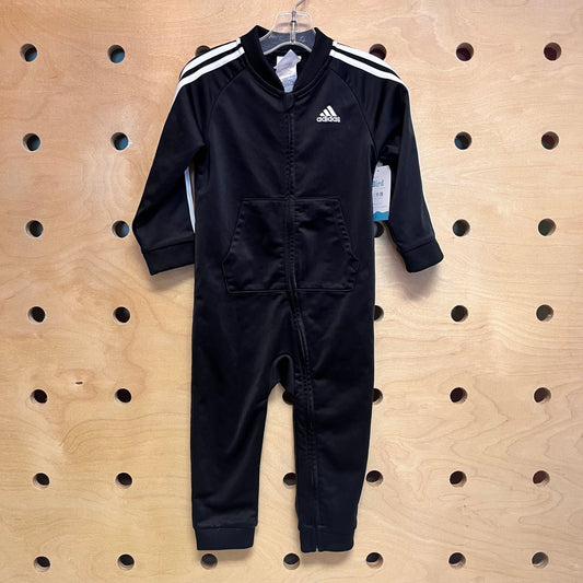 Black/White Embroider Logo Romper