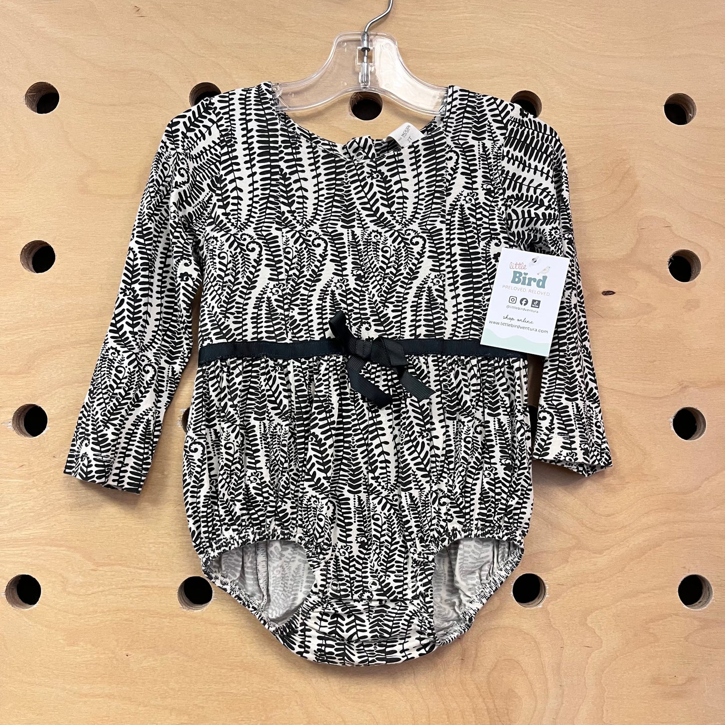 Grey/White Vines Modal Romper
