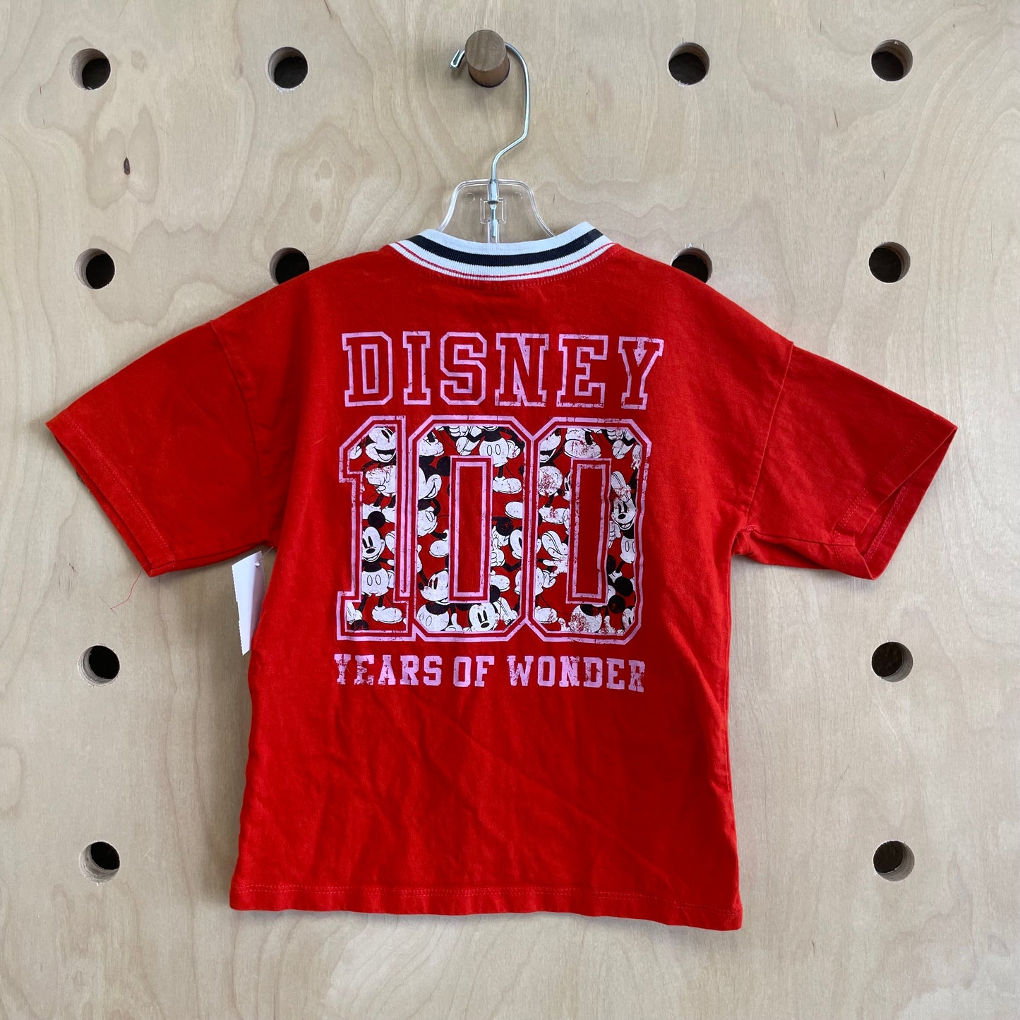 Red 100 Years of Wonder Mickey Tee