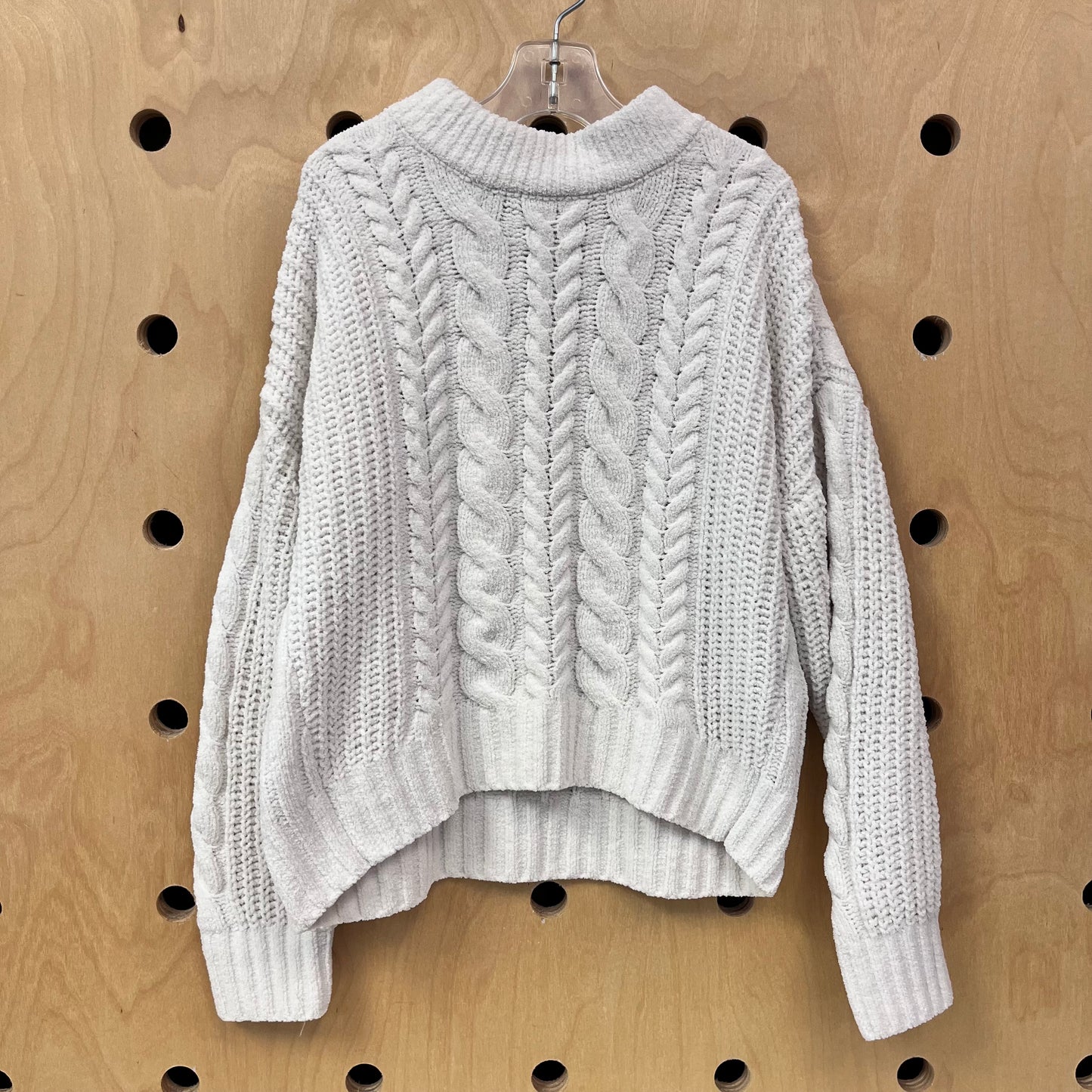 Soft White Cableknit Sweater