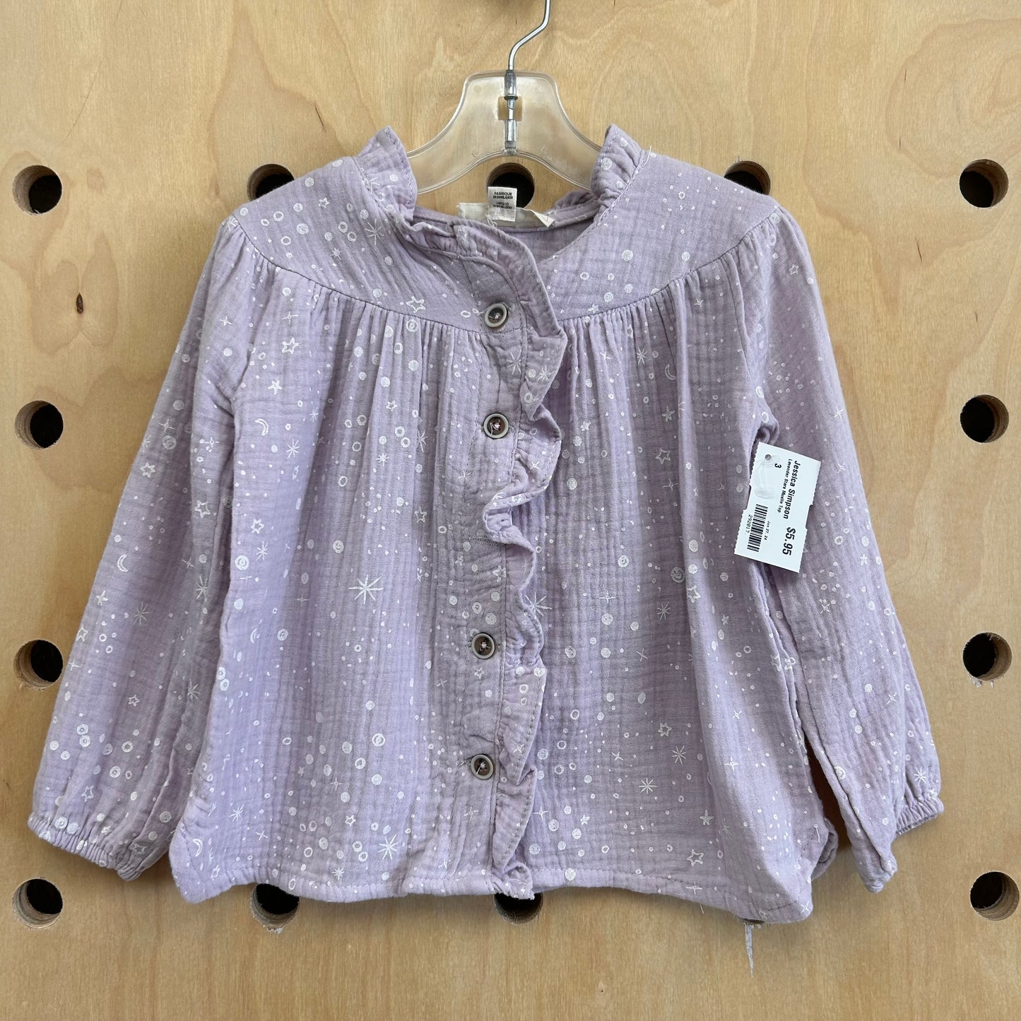Lavender Stars Muslin Top