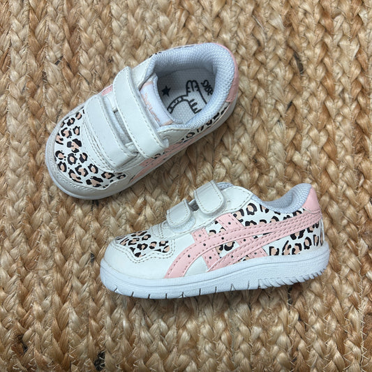 Pink & Leopard Print Velcro Sneakers