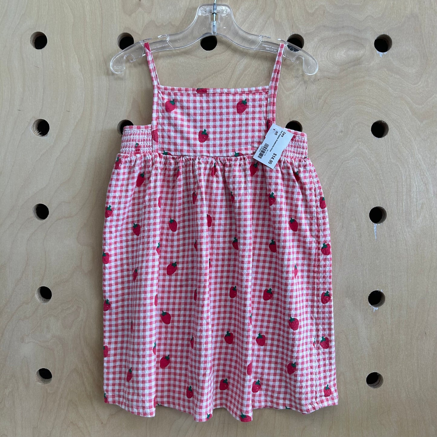 Red Gingham Strawberries Dress