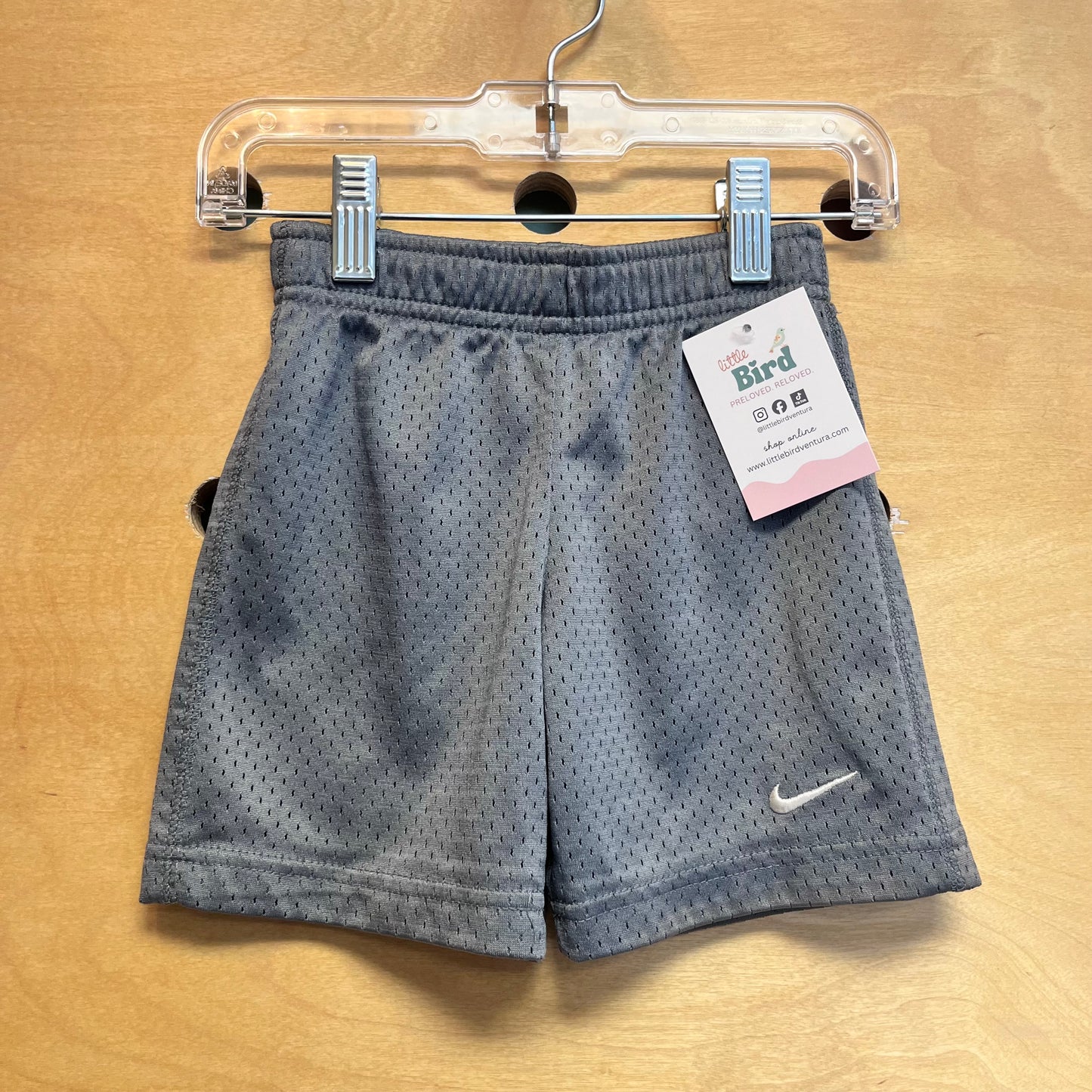 Grey Mesh Active Shorts