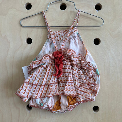 Pink Floral Romper