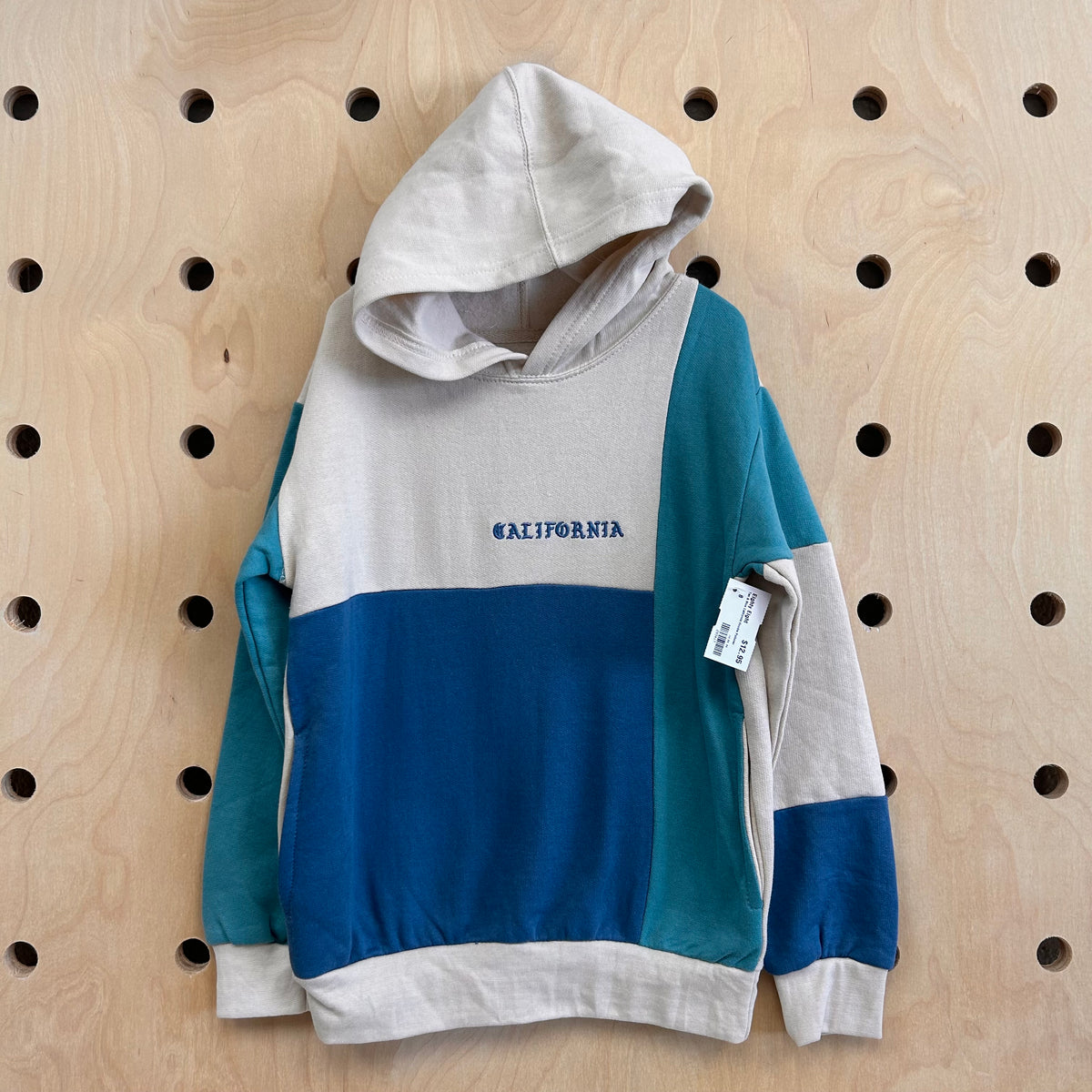 Tan & Blue California Hoodie Pullover