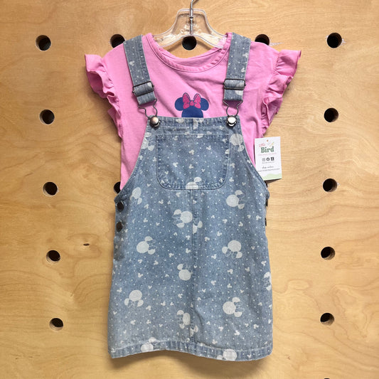 Denim Minnie Jumper/Pink Tee