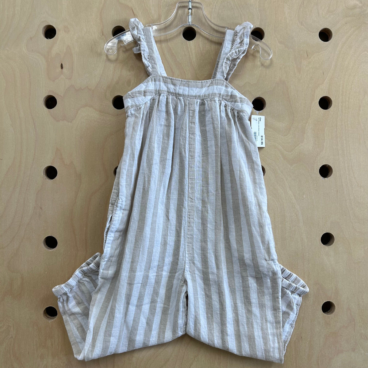 Tan & White Linen Blend Jumper