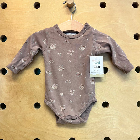 Purple Floral Cotton Bodysuit