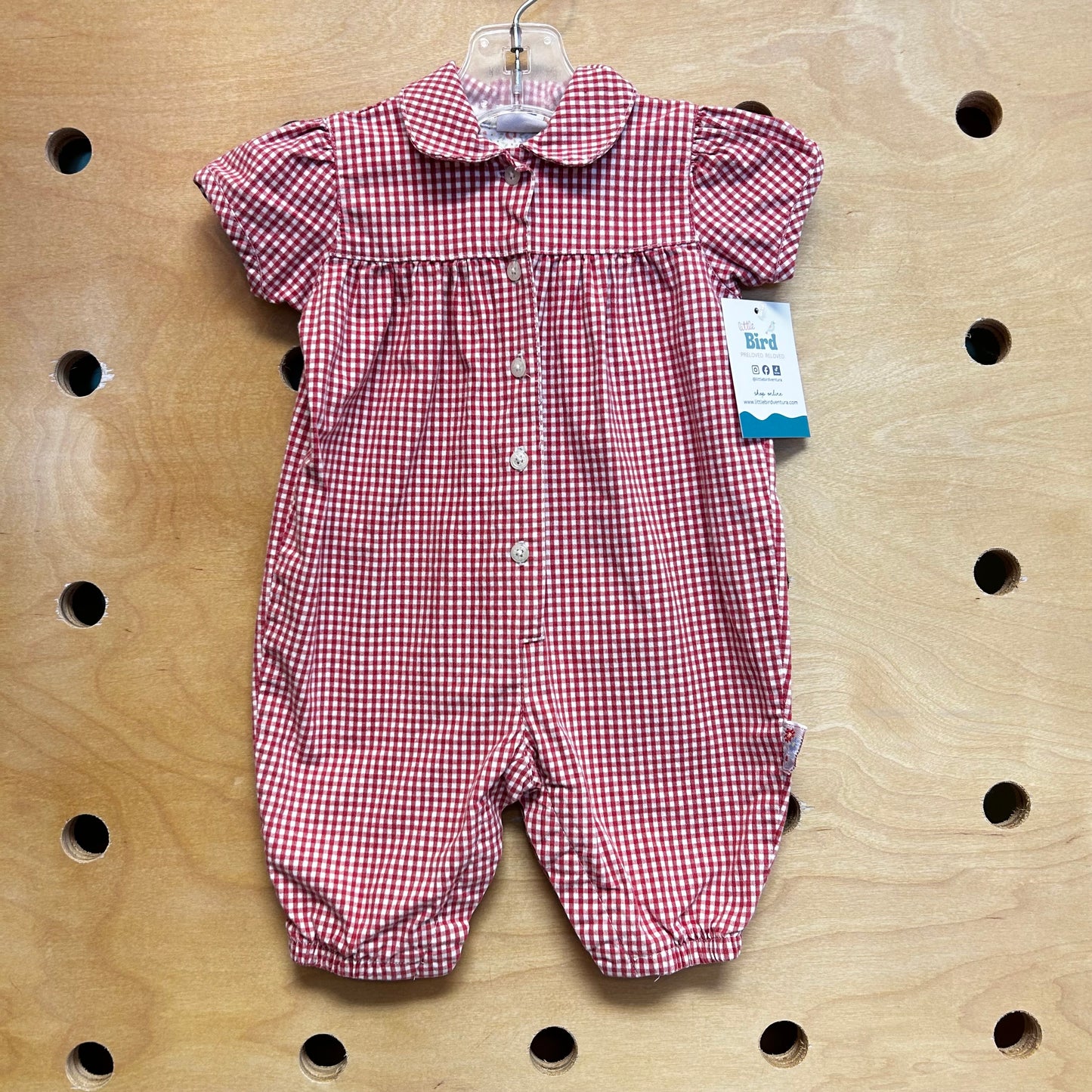Cherokee Y2K Gingham Romper