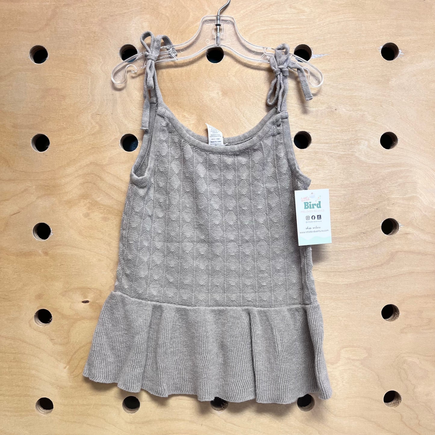 Beige Knit Organic Tank