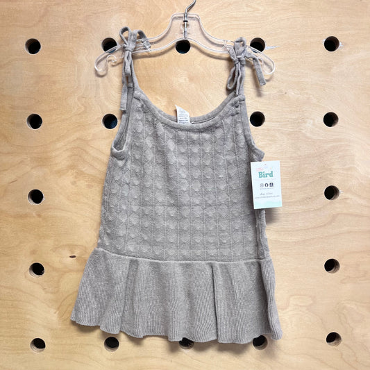 Beige Knit Organic Tank