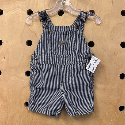 Blue Rail Striped Shortalls