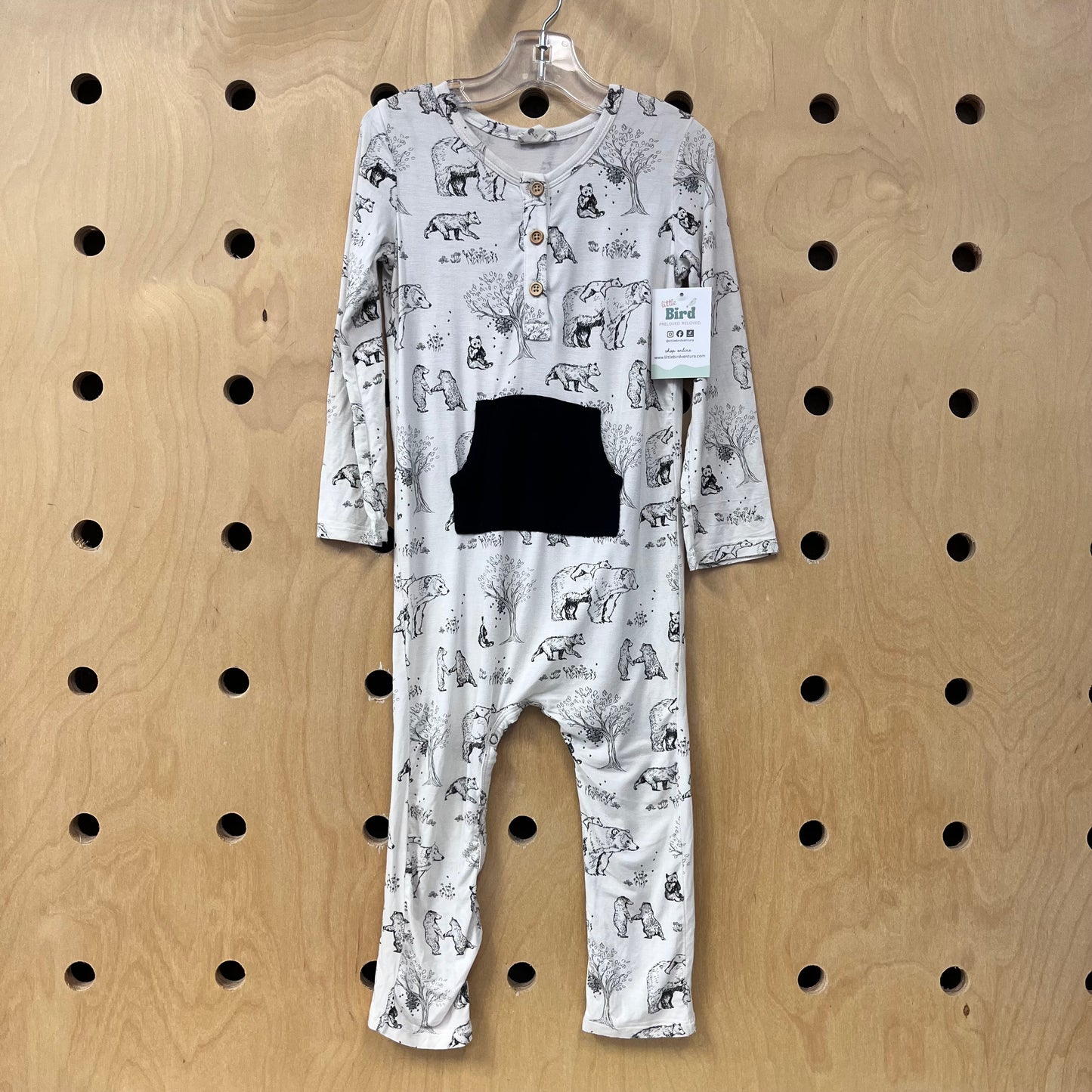 B+W Bears Bamboo Romper