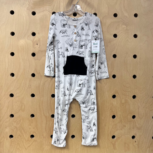 B+W Bears Bamboo Romper