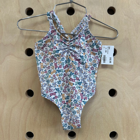 White Floral Swimsuit