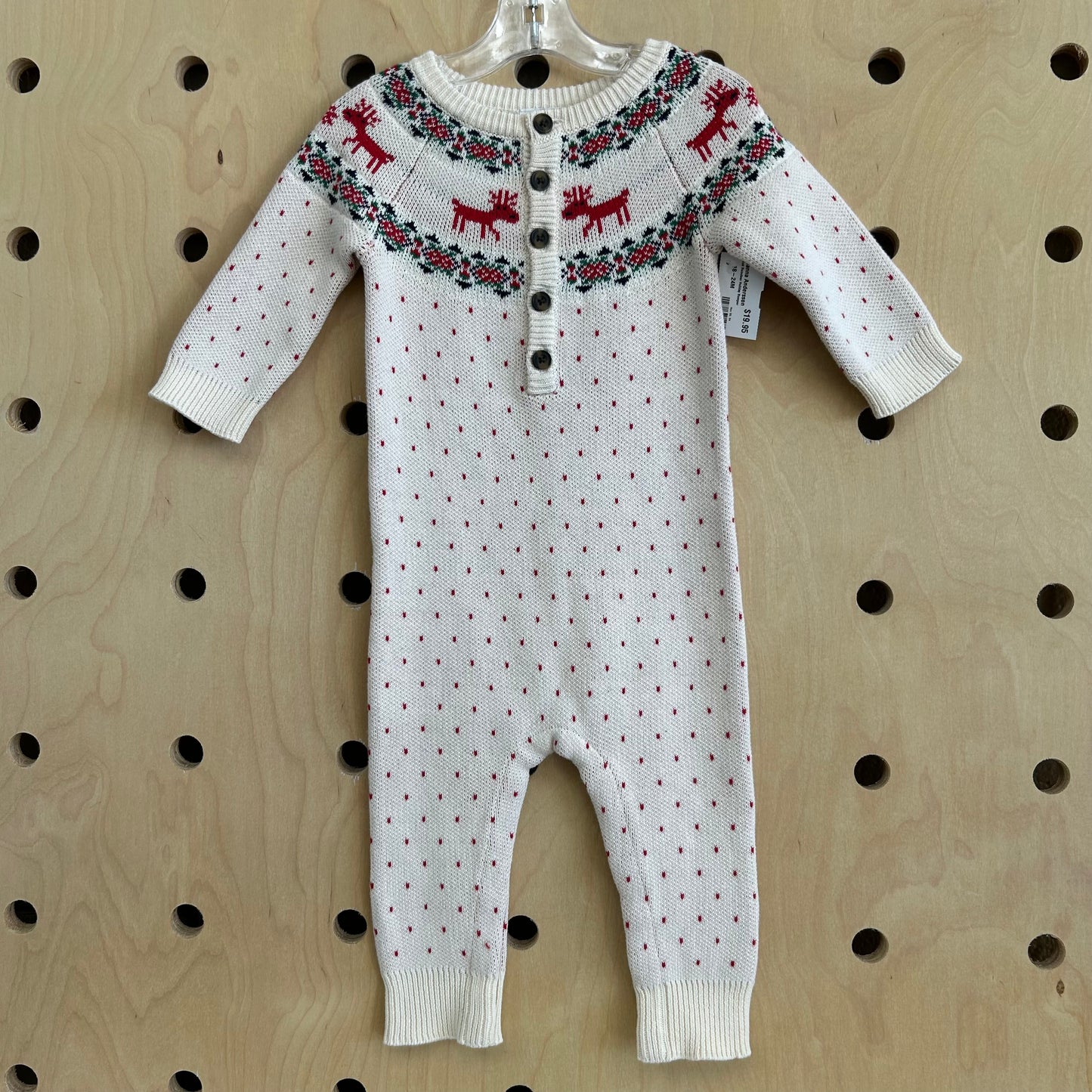 Knit Reindeer Holiday Romper