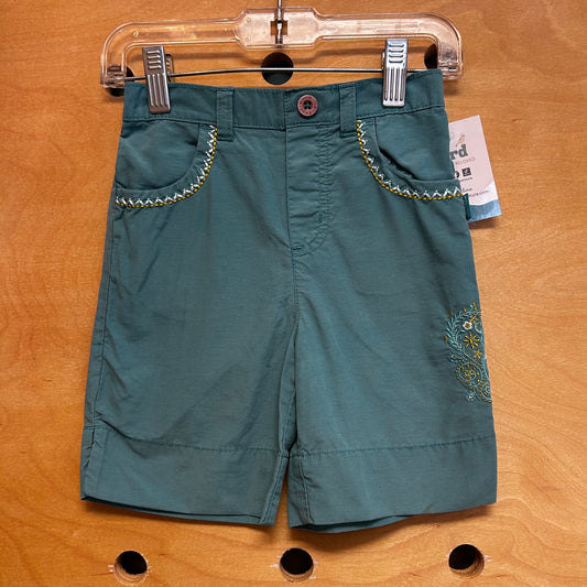 Y2K Blue Embroidered Pooh Shorts