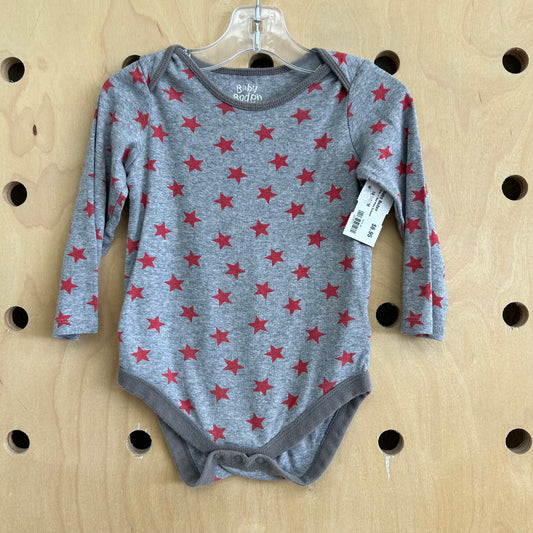 Grey + Red Stars Bodysuit