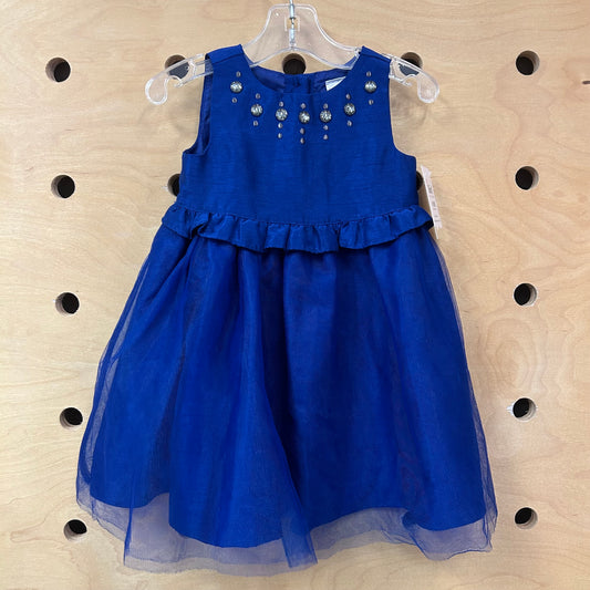 Blue Rhinestone Diamond Dress