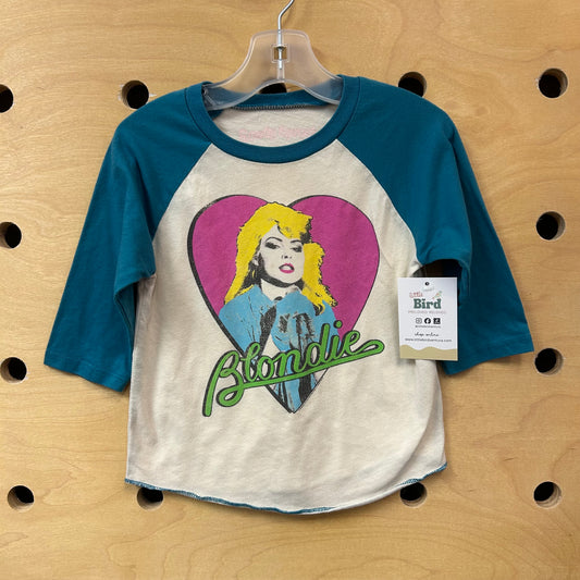Teal & Cream Blondie Ringer Tee