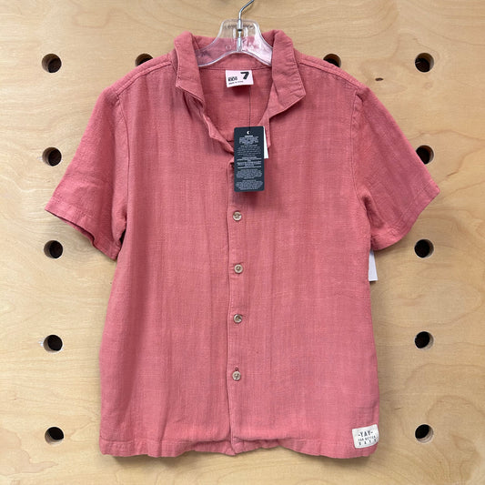 Salmon Linen-Bamboo Button Up NEW!